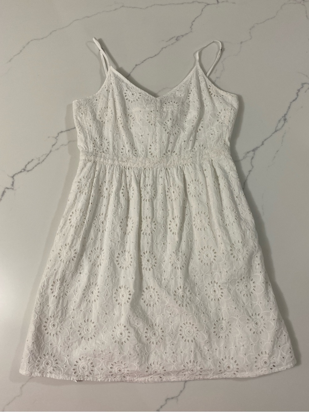Madewell White Eyelet Spaghetti-Strap Mini Dress Size 4